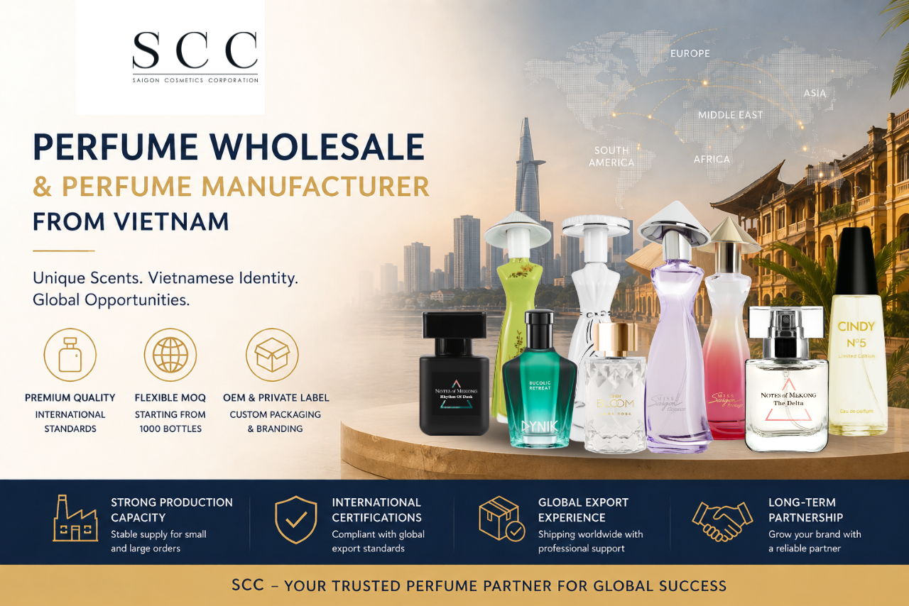 SCC Export – Perfume Wholesale & Perfume Manufacturer from Vietnam for Global Markets