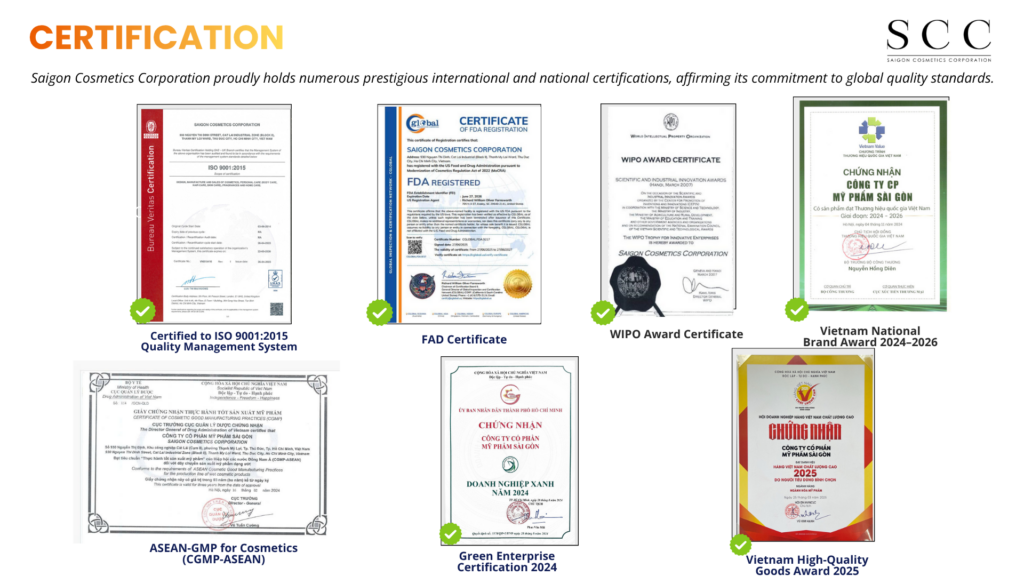 Wholesale Perfume Distributor: How to Choose a Manufacturing Partner You Can Scale With 3 SCC's Vietnam perfume manufacturing Certified